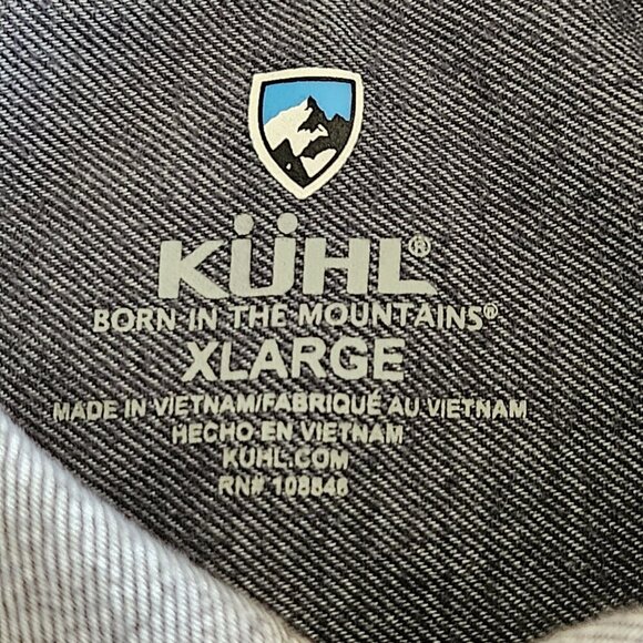 Kuhl Shirt Mens XL Gray Flannel Descendr LS Pockets Jack Links Snaks Patch 7244 - Picture 3 of 16